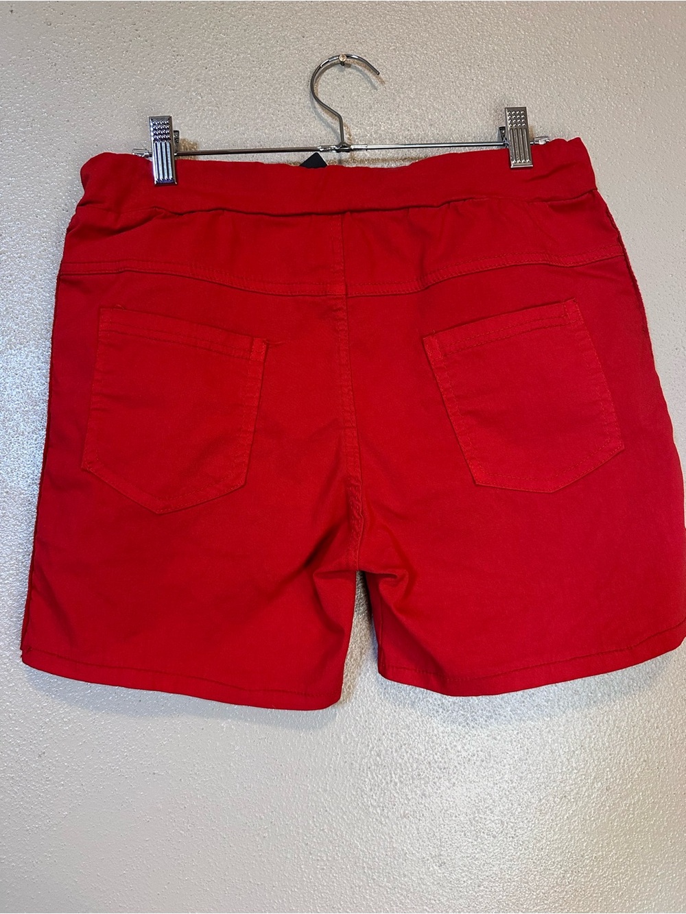 NT by Armani Red Drawstring Women's Shorts with Side Stud Detail - Picture 5 of 7